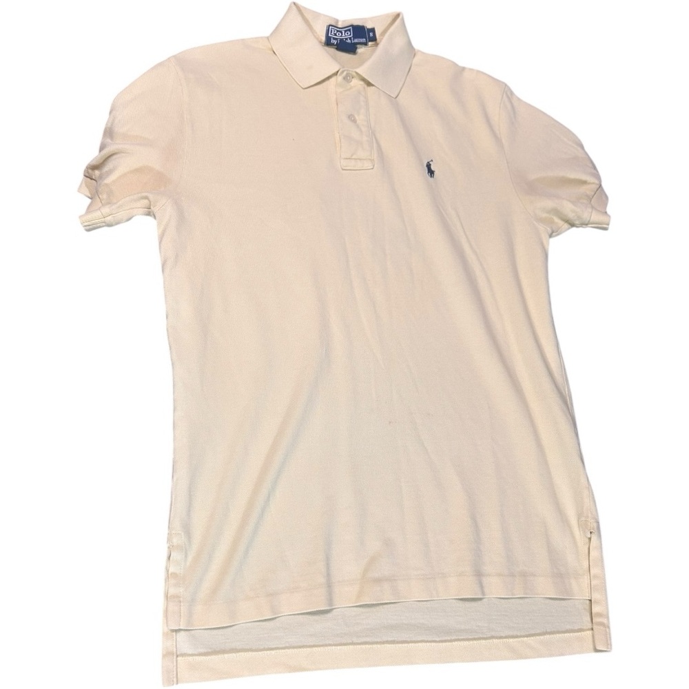 Polo by Ralph Lauren pale yellow short sleeves cotton polo shirt Sz S - Picture 1 of 4